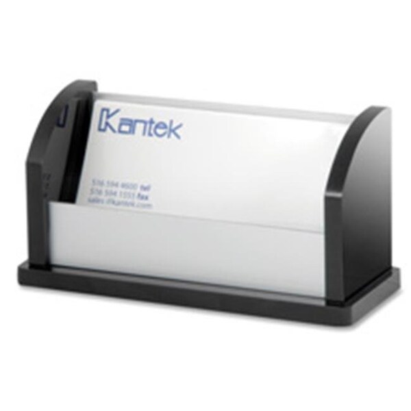 Kantek Kantek KTKBA330 Business Card Holder- Aluminum- Black Acrylic KTKBA330 - main